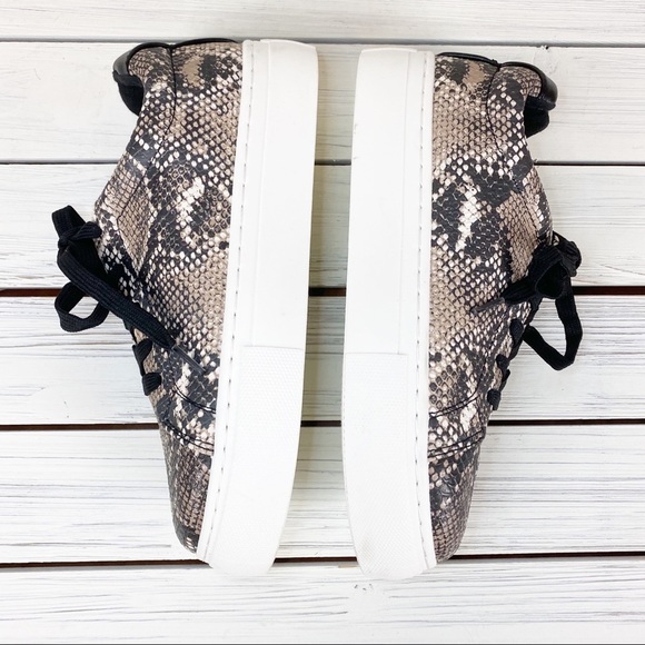 NEW Qupid Faux Snakeskin Chunky Platform Sneakers 9 - Picture 5 of 10